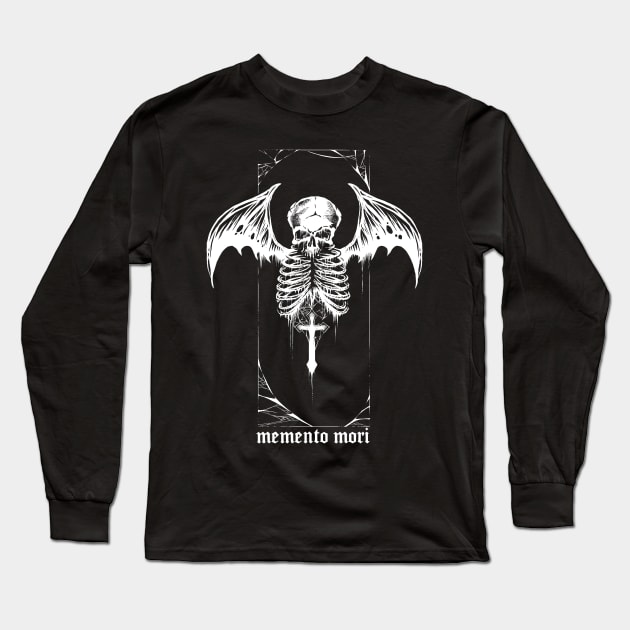 Memento Mori Skull Demon Long Sleeve T-Shirt by wildsidecomix